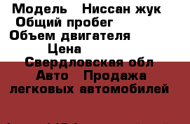  › Модель ­ Ниссан жук › Общий пробег ­ 65 000 › Объем двигателя ­ 1 600 › Цена ­ 640 000 - Свердловская обл. Авто » Продажа легковых автомобилей   